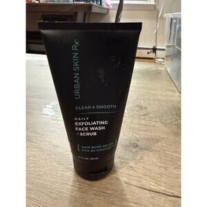 Urban Skin Rx Daily Mens Exfoliating Face Wash + Scrub Clear + Smooth Hair Bump